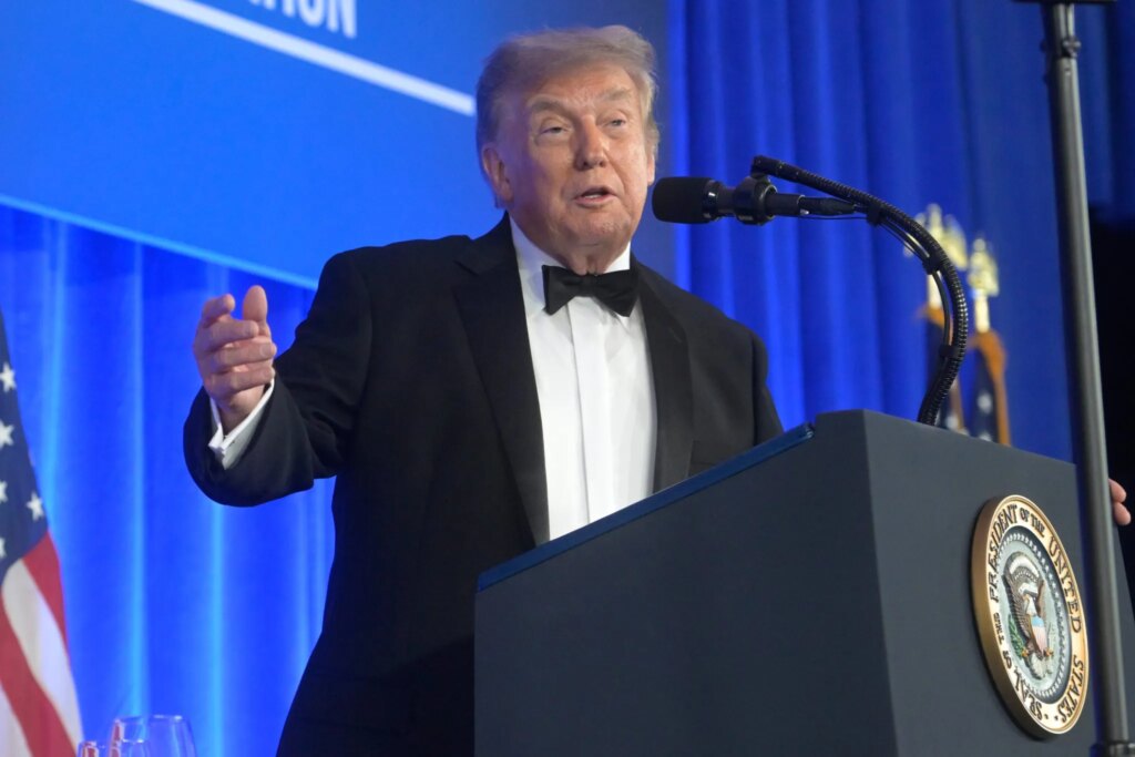Trump gives rambling, insult-filled remarks at correspondents' dinner and turns on his speechwriters