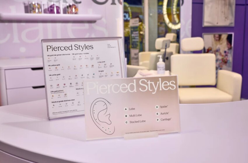 Claire’s is getting a major makeover, starting with the piercing station