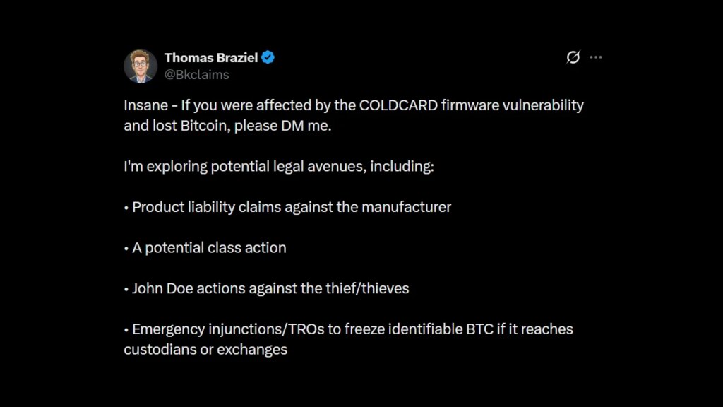 Coinkite Faces Class Action Threat as Bitcoin Wallet Bug Costs Users Over 1,300 BTC