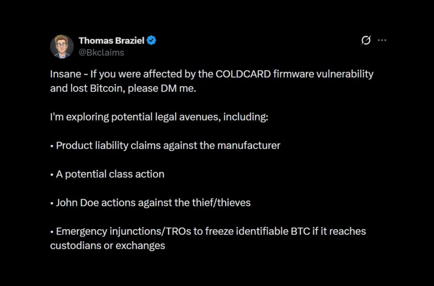 Coinkite Faces Class Action Threat as Bitcoin Wallet Bug Costs Users Over 1,300 BTC