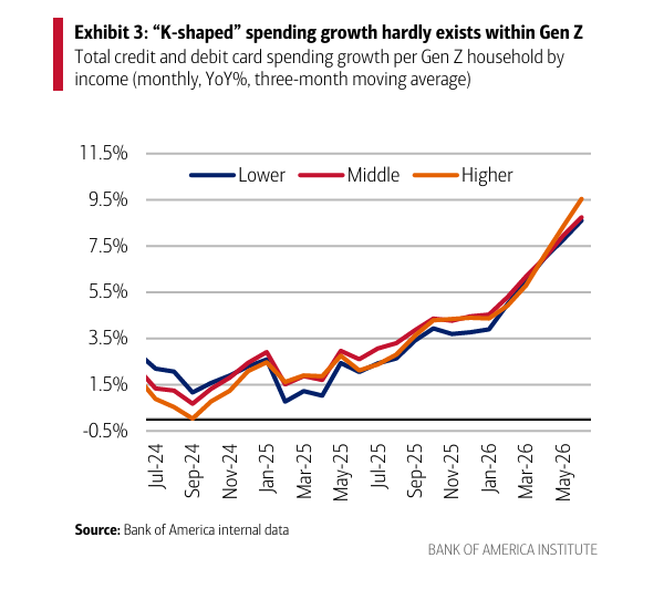 Gen Z's anti-capitalist brand says one thing. Its spending data says something more interesting