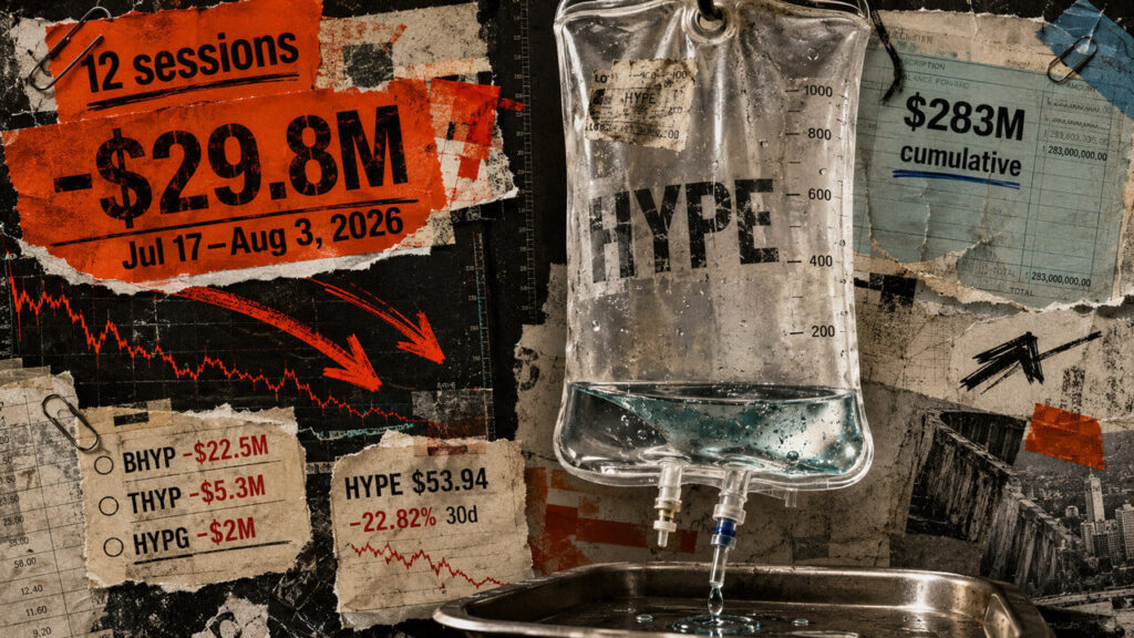 HYPE ETFs see $29.8M outflow drought as flows stay positive