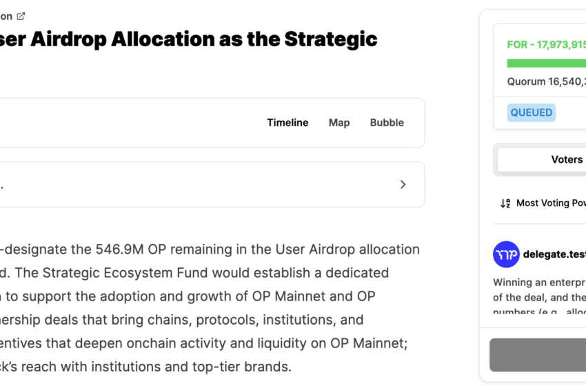 Optimism Redirects 546.9M OP Airdrop Allocation to Ecosystem Fund