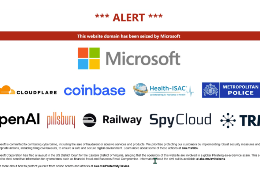 Microsoft and Coinbase help take down 'EvilTokens' phishing network