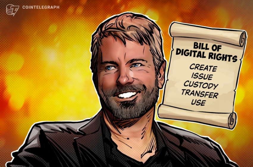 Saylor outlines bill of digital rights